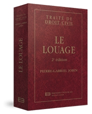 Couverture Le louage, 2e edition - Collection Traite de droit civil