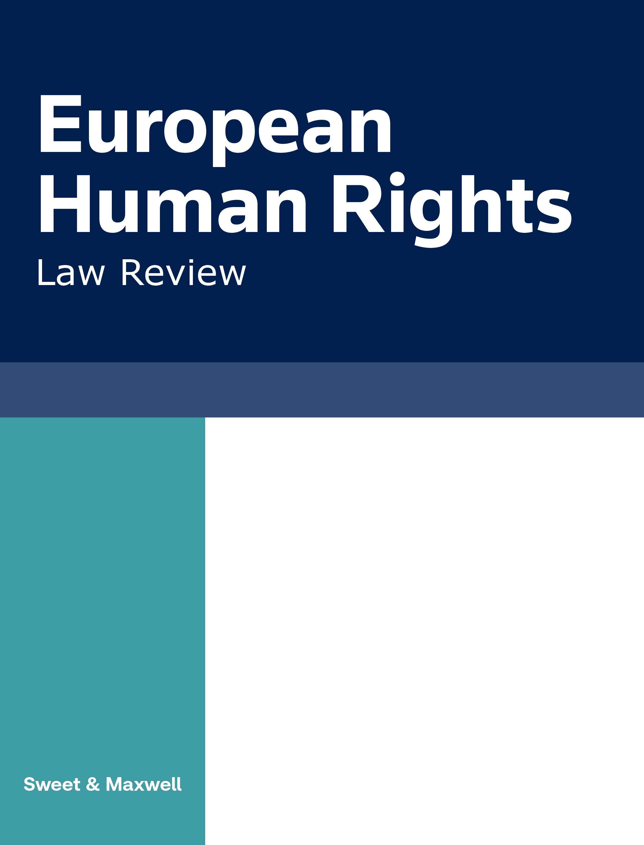 Cover of European Human Rights Law Review