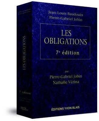 couverture de Jean-Louis Baudouin et Pierre-Gabriel Jobin, Les obligations, 7e édition