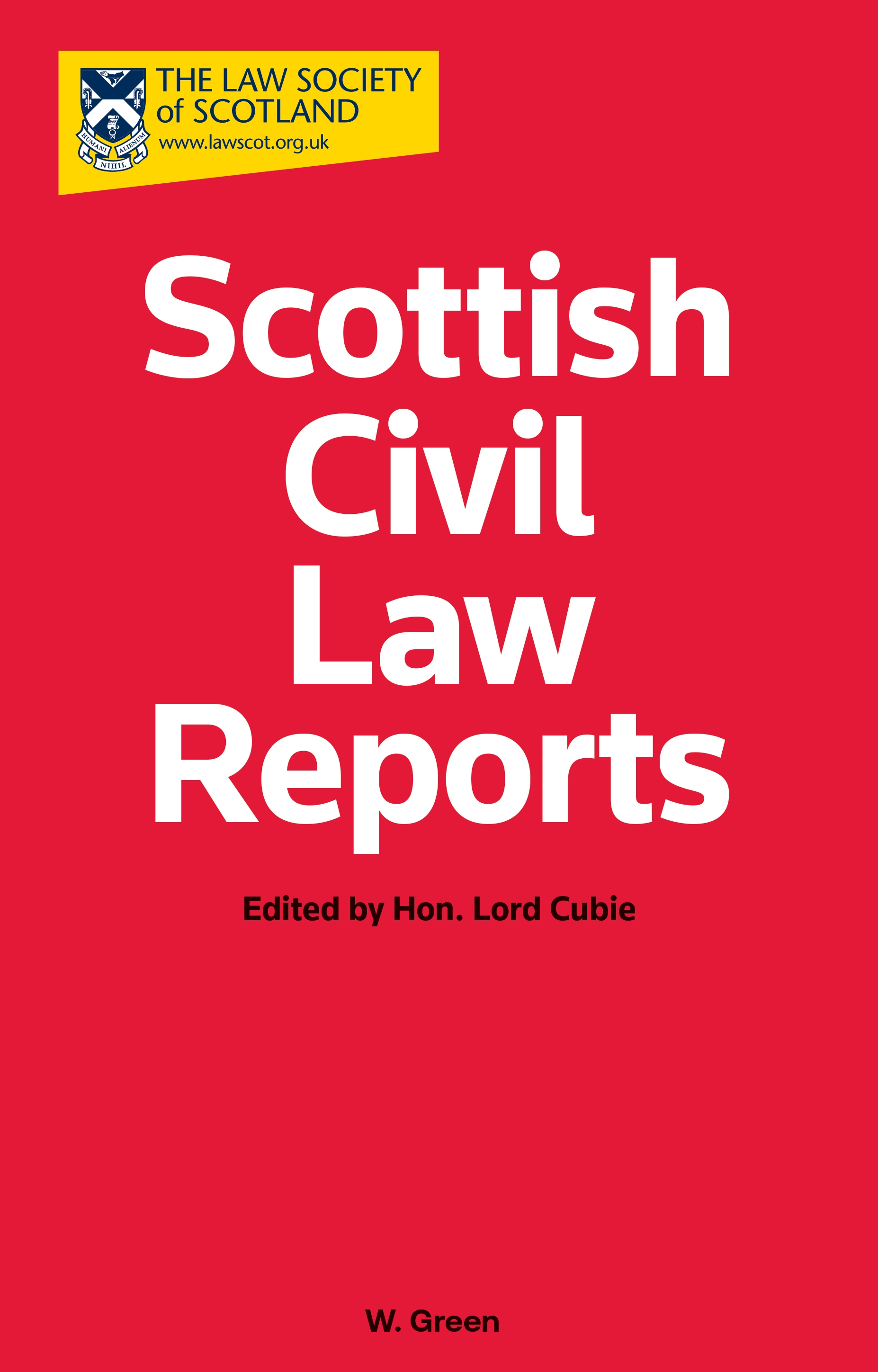 Cover of Scottish Civil Law Reports
