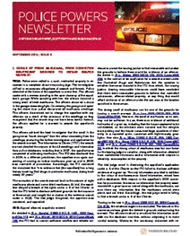 Cover of Police Powers Newsletter