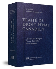 Couverture Traite de droit penal canadien, 4e edition refondue et augmentee