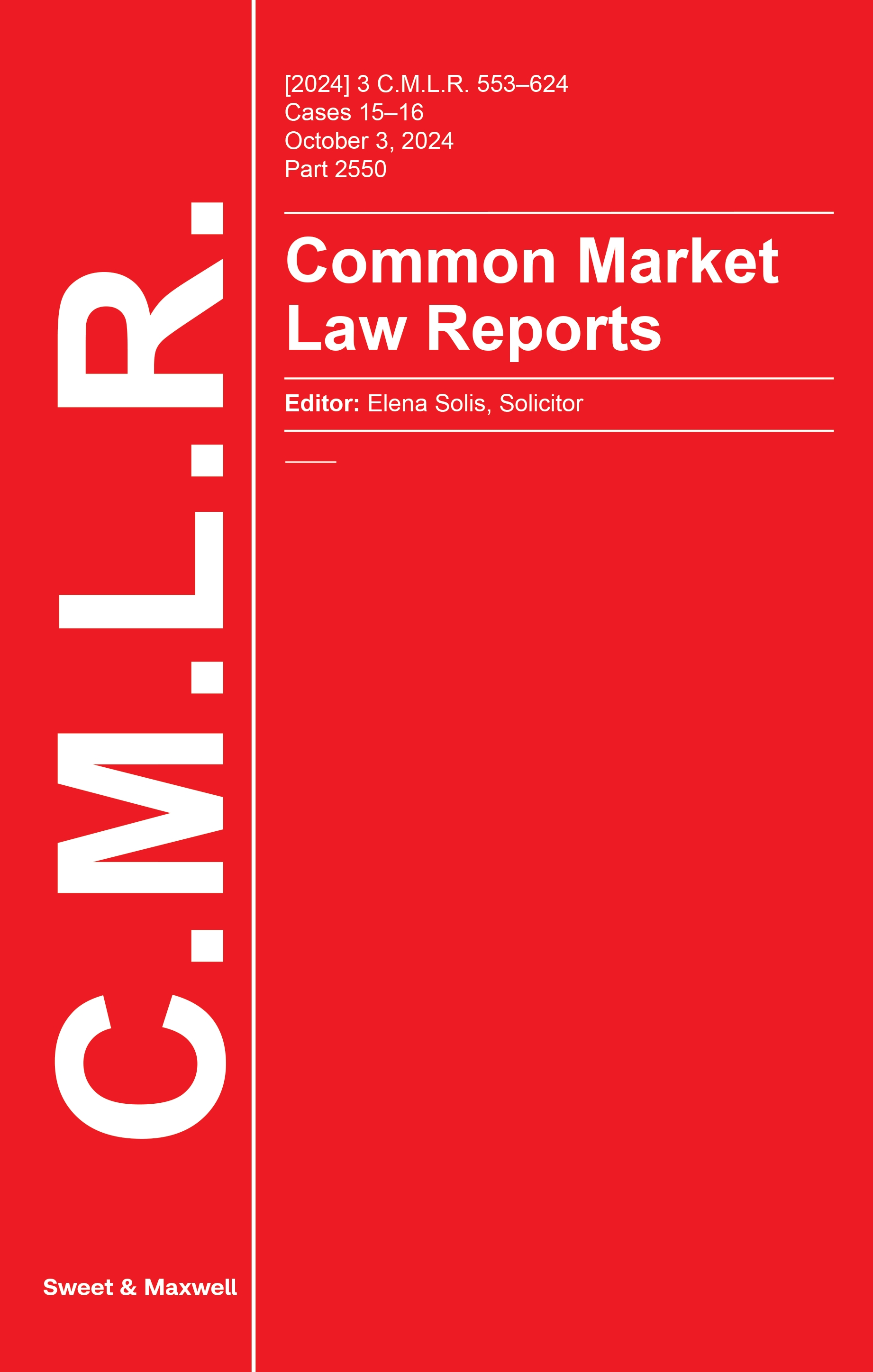 Cover of CMLR & Anti-Trust Reports