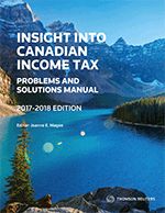 Cover of Insight into Canadian Income Tax Problems and Solutions Manual 2017-2018