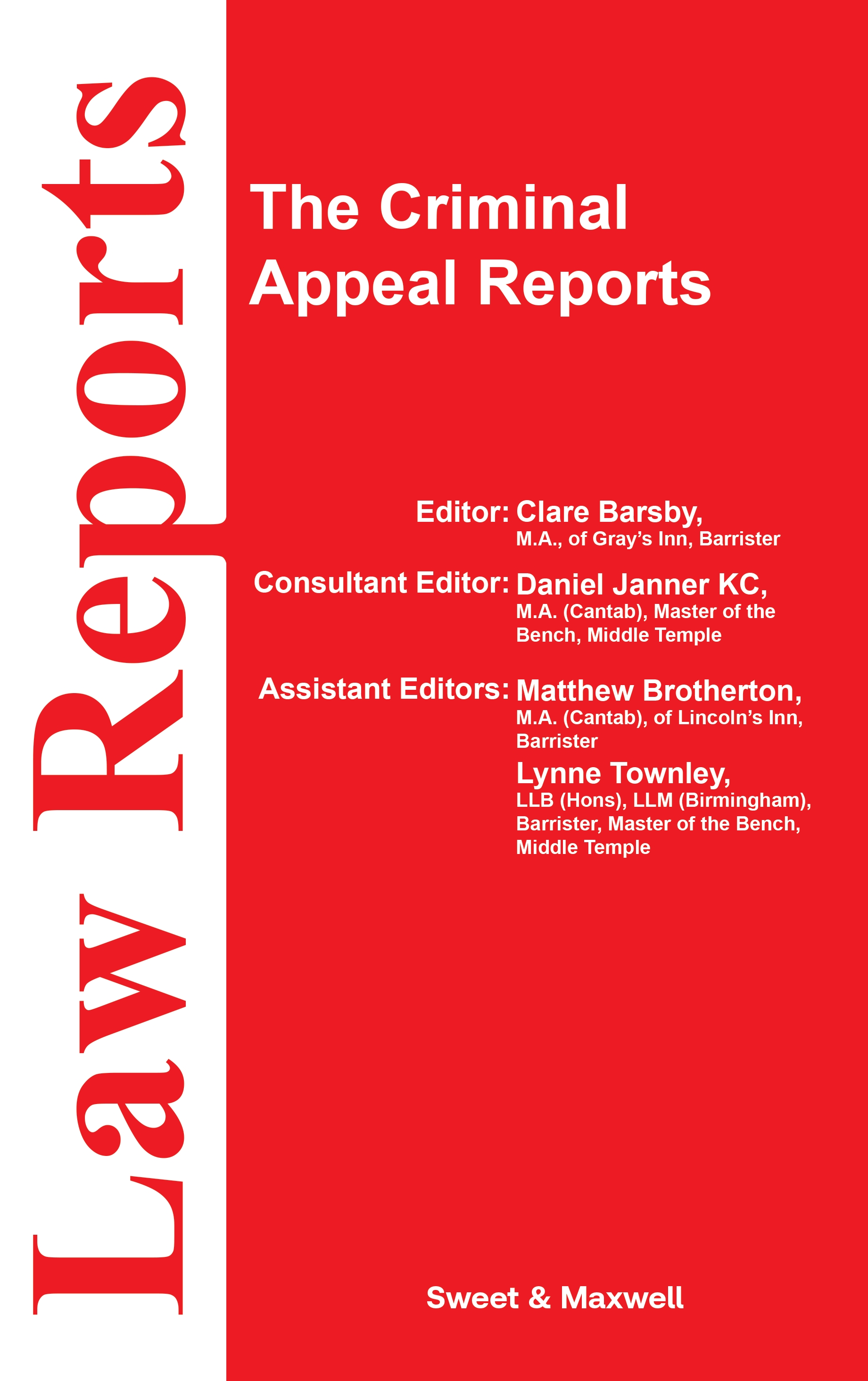Cover of Criminal Appeal Reports