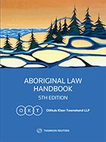 Cover of Aboriginal Law Handbook, 5th Edition, Softbound book