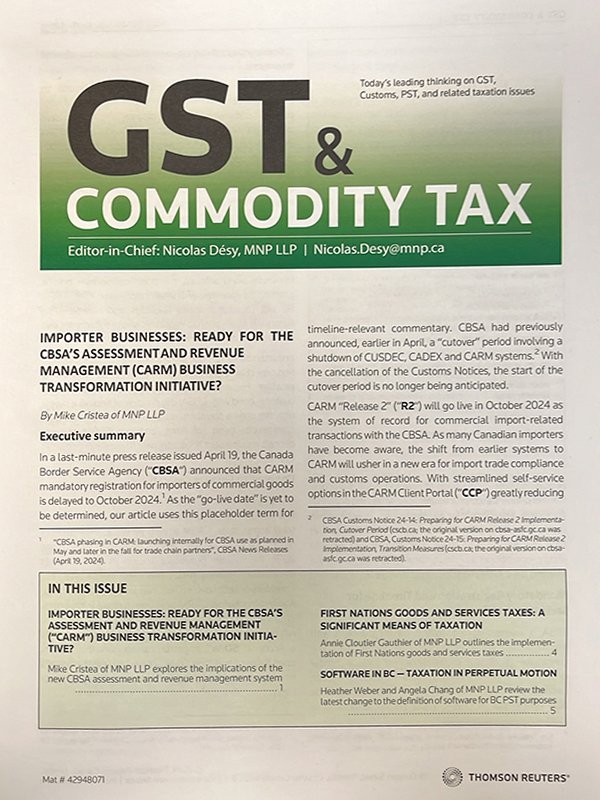 Image of GST and Commodity Tax, Newsletter