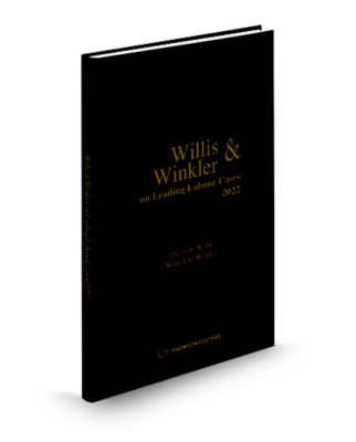 Willis & Winkler on Leading Labour Cases 2022 - product description, authorship, image, collateral