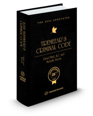 cover of The 2024 Annotated Tremeear's Criminal Code