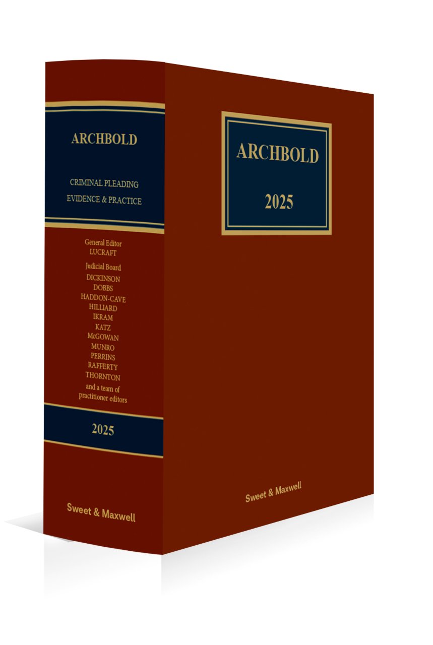 Cover of Archbold: Criminal Pleading, Evidence and Practice 2025