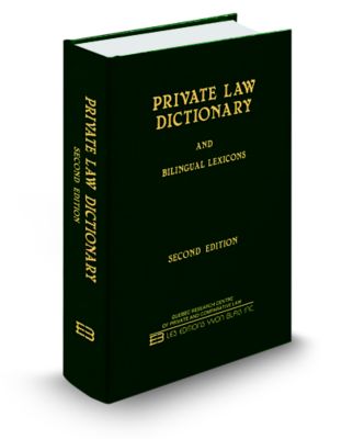 Image of Private Law Dictionary and Bilingual Lexicons – Family, Second Edition