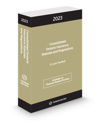 image of Consolidated Ontario Insurance Statutes and Regulations 2023