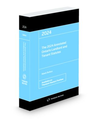 Cover image of The 2024 Annotated Ontario Landlord and Tenant Statutes