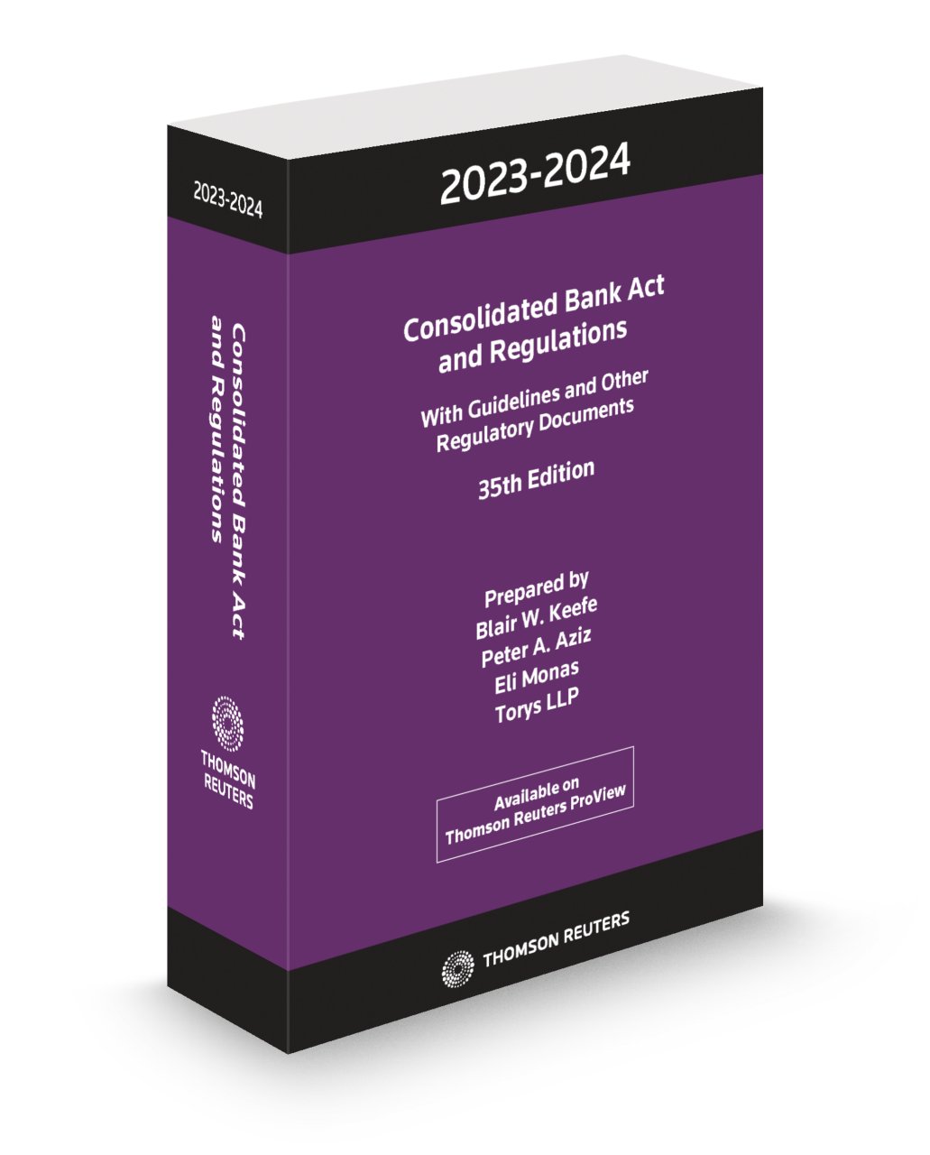 Cover of Consolidated Bank Act and Regulations 2023-2024, 35th Edition