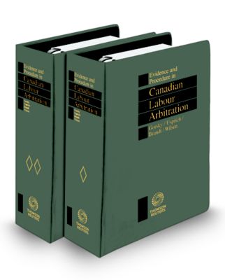 Evidence and Procedure in Canadian Labour Arbitration - Cover