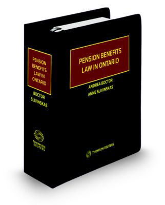 Pension Benefit Laws in Ontario - Book cover
