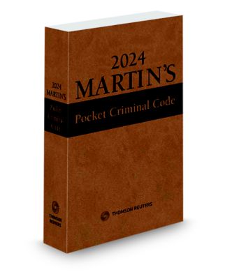 Cover of Martin's Pocket Criminal Code, 2024 Edition