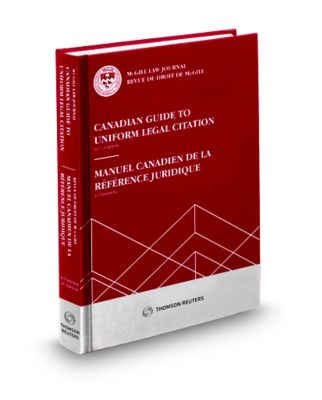 Cover of Canadian Guide to Uniform Legal Citation, 10th Edition