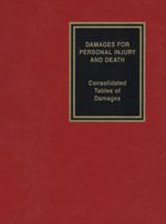 Cover of Damages for Personal Injury and Death - Consolidated Tables, Only looseleaf