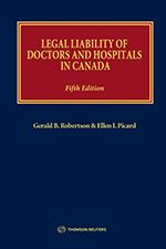 Cover of Legal Liability of Doctors and Hospitals in Canada, 5th Edition