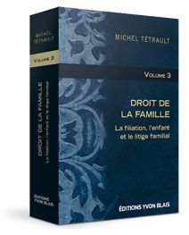 Couverture Droit de la famille, volume 3 - La filiation, l'enfant et le litige familial