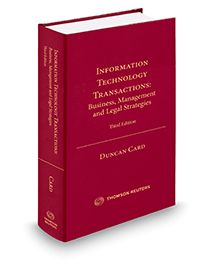 Cover of Information Technology Transactions: Business, Management and Legal Strategies, Third Edition, Hardbound book