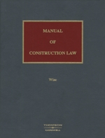 Cover of Manual of Construction Law, Binder/looseleaf and eLooseleaf