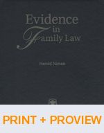 Cover of Evidence in Family Law, Binder/looseleaf and eLooseleaf