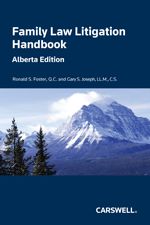 Cover of Family Law Litigation Handbook - Alberta Edition, Hardbound book