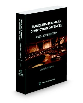cover of Handling Summary Conviction Offences, 2023-2024 Edition