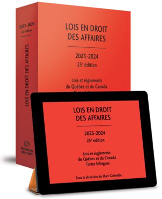 couverture de Lois en droit des affaires 2023-2024, 25e édition
