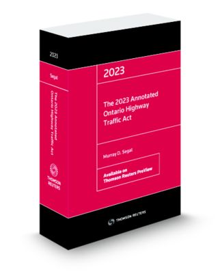 cover of The 2023 Annotated Ontario Highway Traffic Act