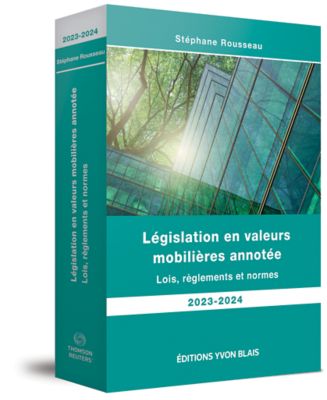 Legislation valeurs mobilieres 2023-2024