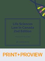 Cover of Life Sciences Law in Canada, 2nd Edition, Binder/looseleaf and eLooseleaf