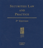 Cover of Securities Law and Practice, 3rd Edition, Binder/looseleaf and eLooseleaf