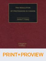 Cover of The Regulation of Professions in Canada, Binder/looseleaf and eLooseleaf