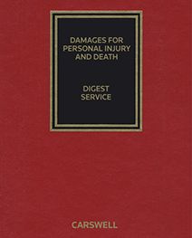 Cover of Damages for Personal Injury and Death - Digest Service, Binder/looseleaf and eLooseleaf