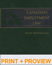 Cover of Canadian Employment Law, Binder/looseleaf and eLooseleaf
