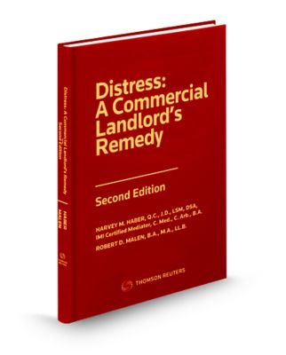 cover of Distress: A Commercial Landlord's Remedy, 2nd Edition, Hardbound book