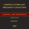 Cover of Carswell's Forms and Precedent Collection: Criminal Law Precedents, 2nd Edition, Binder/looseleaf and eLooseleaf