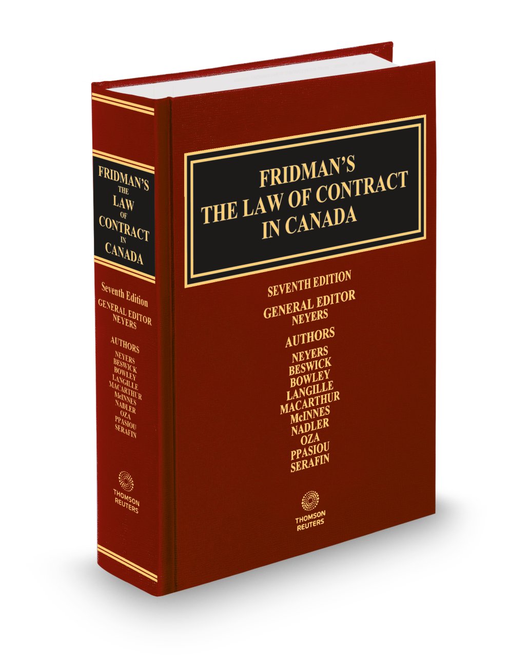 Cover of Fridman's The Law of Contract in Canada, Seventh Edition