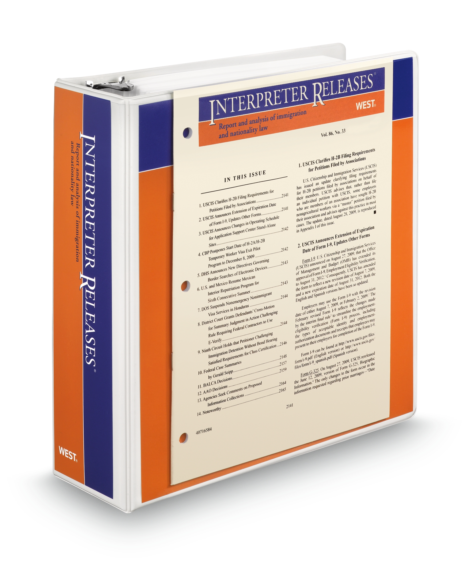 Cover of INTERPRETER RELEASES SUB