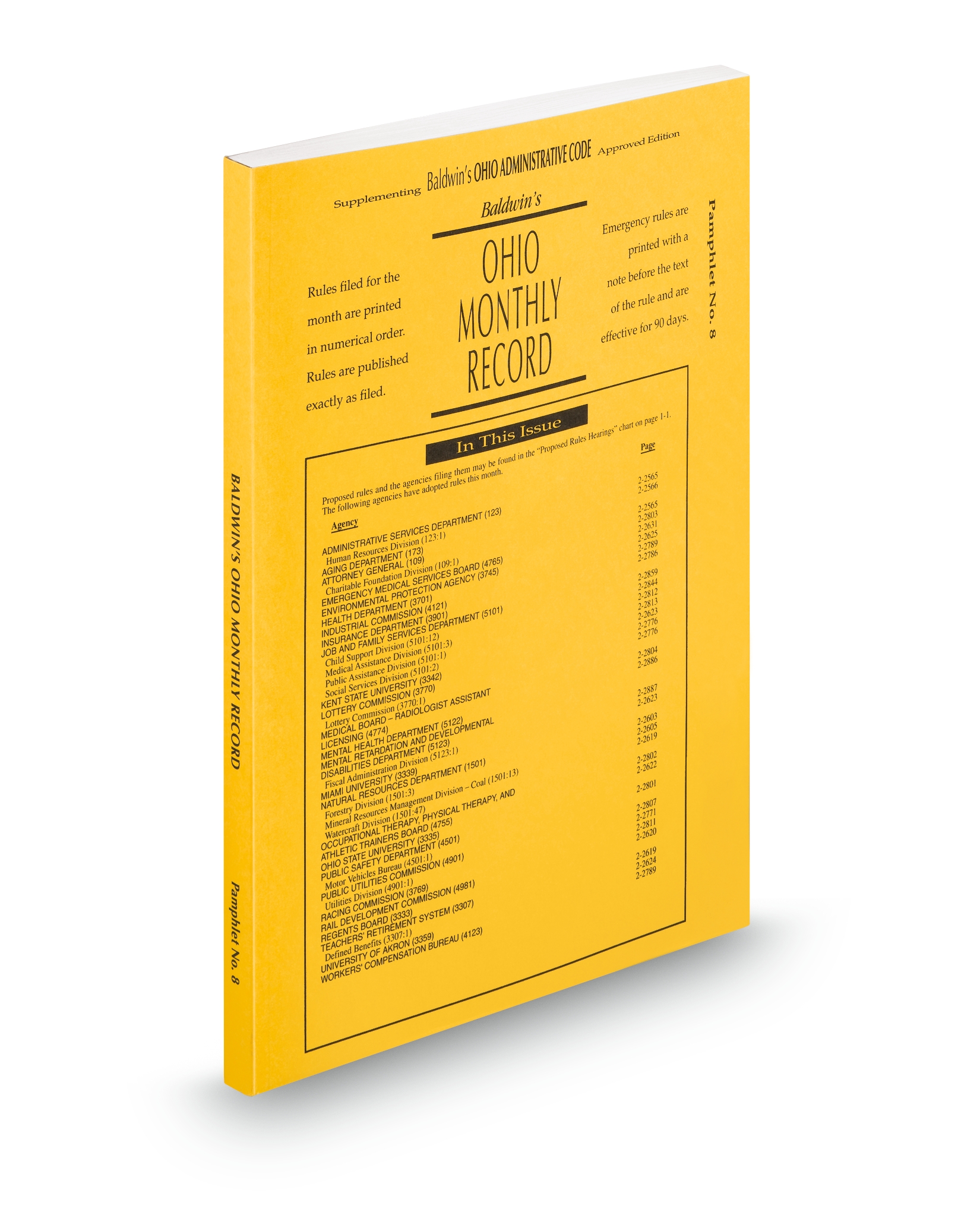 Cover of OH MONTHLY RECORD FULL SET