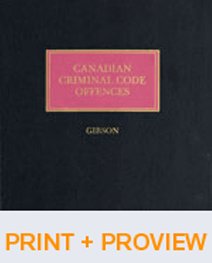 Cover of Canadian Criminal Code Offences, Binder/looseleaf and eLooseleaf