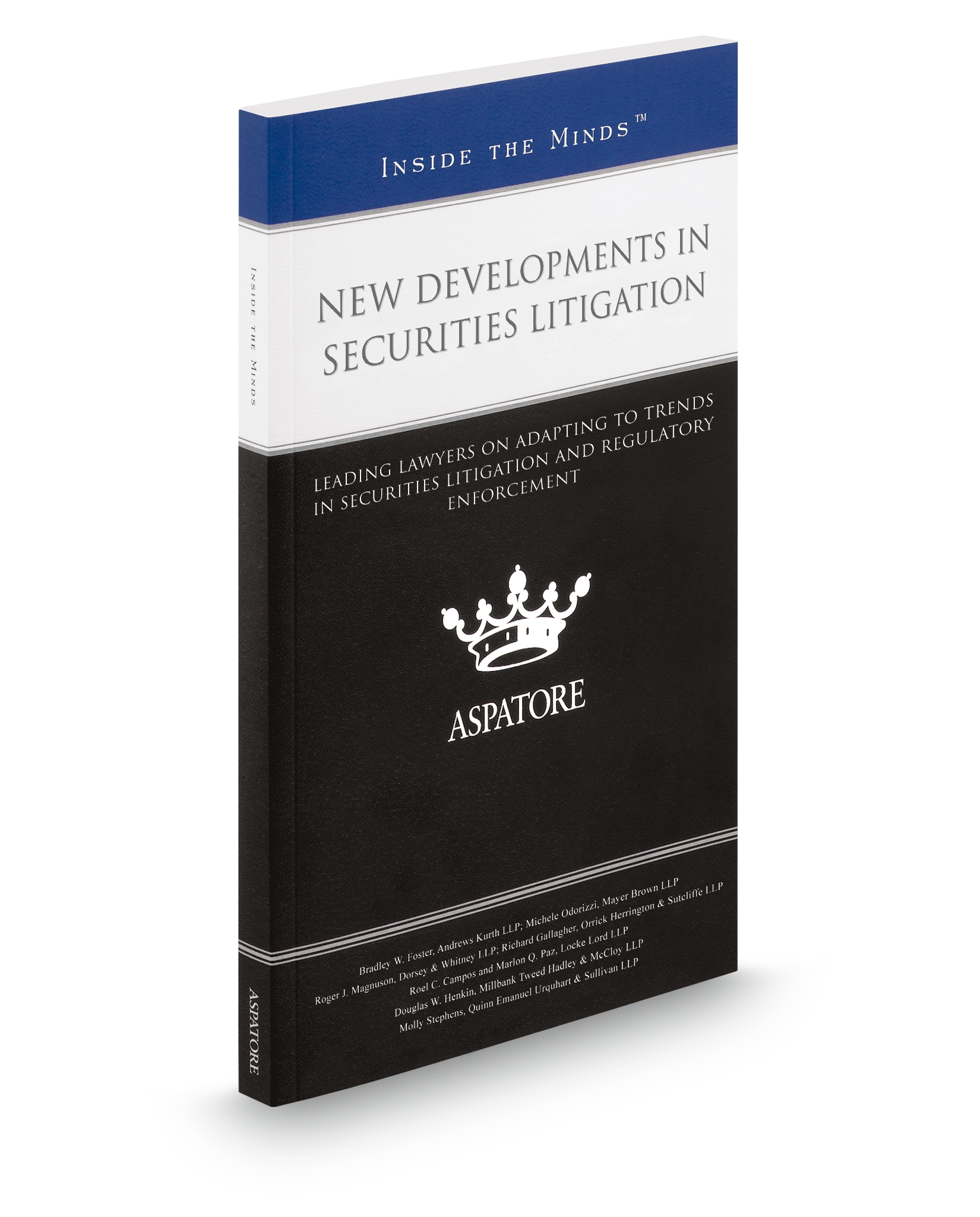 Cover of ASPATORE NEW DEVELOPMENTS IN SECURITIES LITIGATION SUB