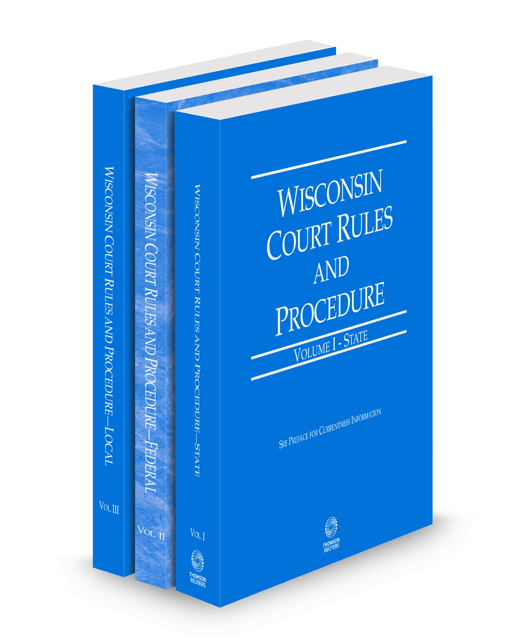 Cover of WI COURT RULES STATE,FEDERAL AND LOCAL V.I-III FULL SET