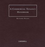 Cover of A Commercial Tenancy Handbook, Binder/looseleaf and eLooseleaf