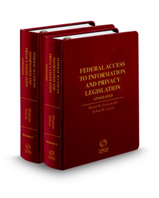 cover of Federal Access to Information and Privacy Legislation Annotated