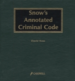 Cover of Snow's Annotated Criminal Code, Binder/looseleaf and eLooseleaf