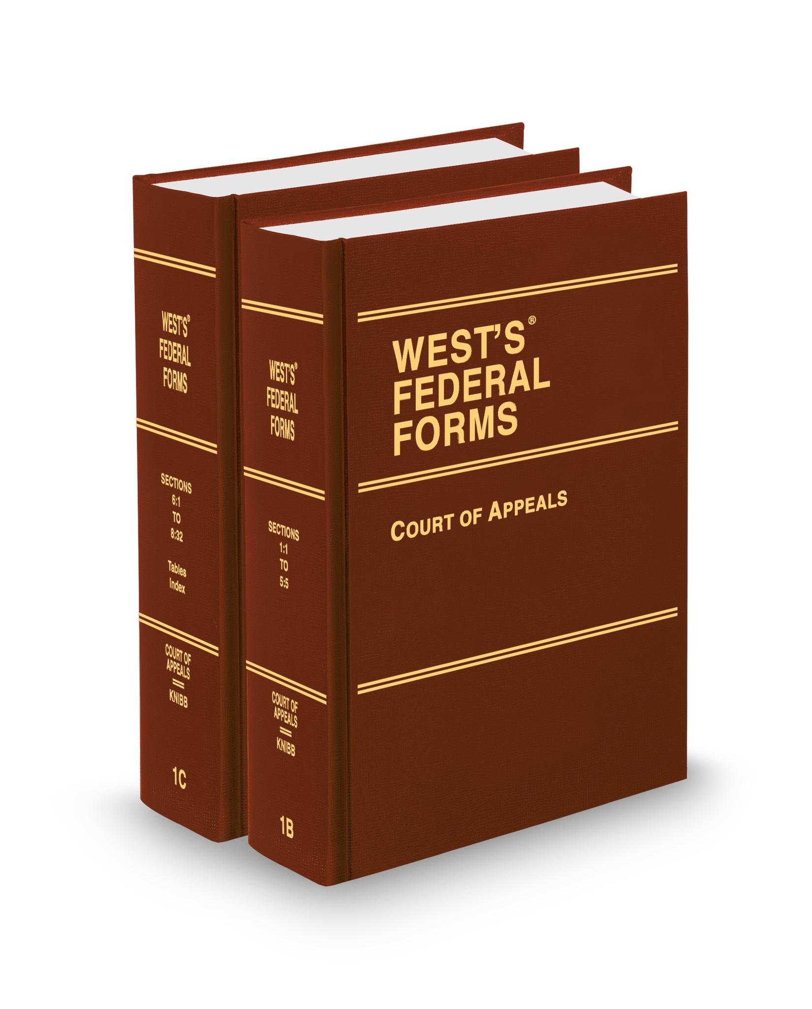 Cover of WEST FEDERAL FORMS V.1B TO V.1C SECS 601 TO 1000 COURT OF APPEALS TO TABLES AND INDEX FULL SET